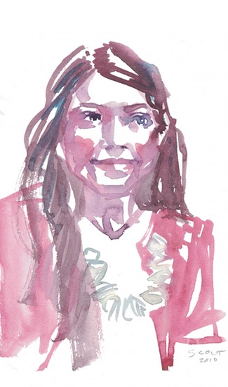 Painting of Kimberly by Scout